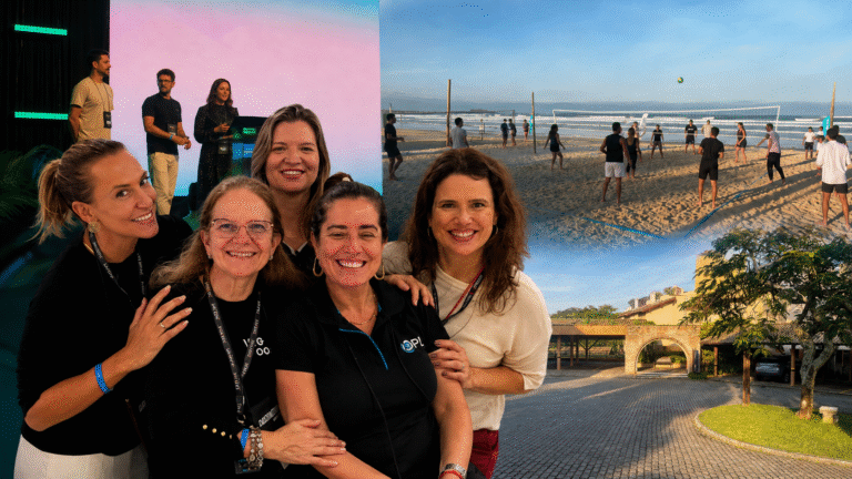 Montagem reúne registros enviados pelas Misses durante o Brand 100, em Florianópolis, com momentos da programação, encontros do mercado e atividades no Costão do Santinho