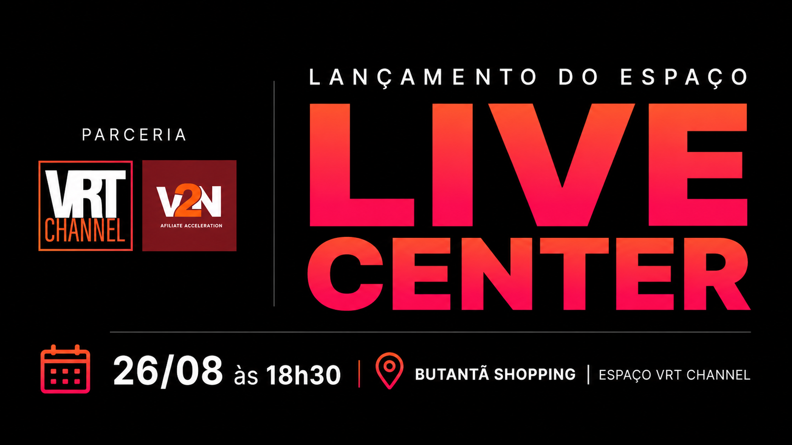 Imagem da matéria: Live Center VRT Channel e V2N (lançamento)
