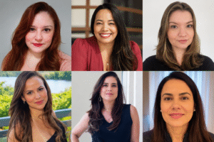 Montagem com Ana Luiza Santos, Gabriela Soares, Danúbia Paraizo, Viviana Lopes, Livia Chanes e Viviane Sales, entre as 15 Misses reconhecidas no Top 100 Gestores 2026/27