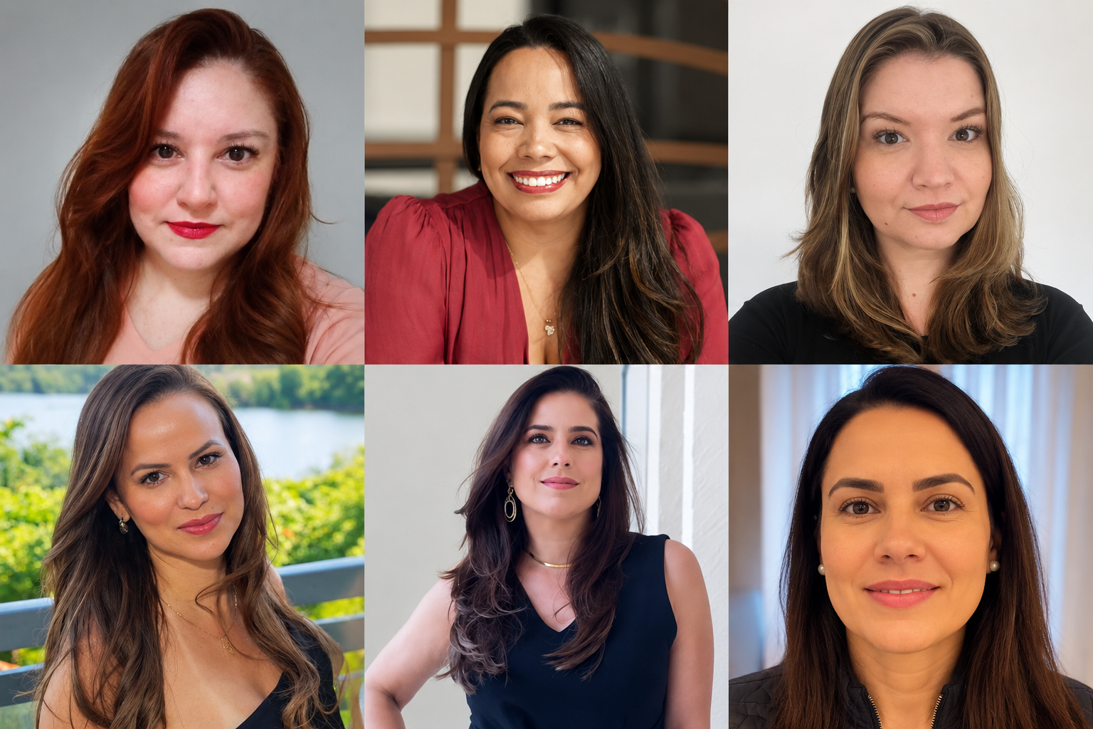 Montagem com Ana Luiza Santos, Gabriela Soares, Danúbia Paraizo, Viviana Lopes, Livia Chanes e Viviane Sales, entre as 15 Misses reconhecidas no Top 100 Gestores 2026/27