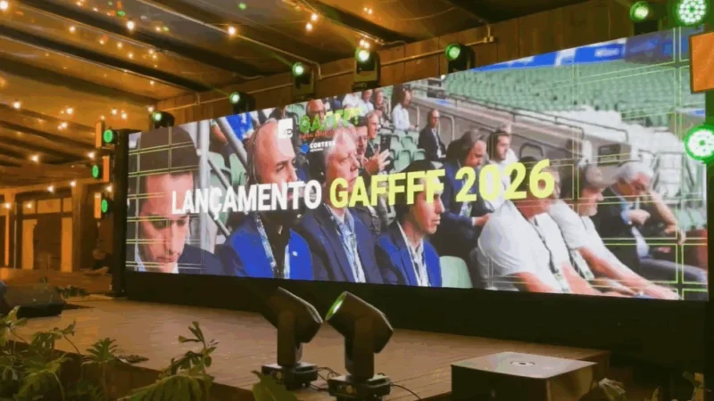 Palco do GAFFFF 2026 durante apresentação do festival de agronegócio em São Paulo